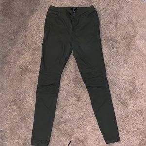 FOREVER 21 olive green high waisted pants